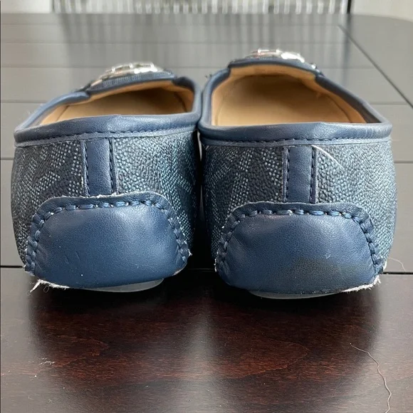 Michael Kors Navy Blue Logo Flats - Picture 7 of 9